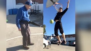 82 Year Old Doing Knees Over Toes Training